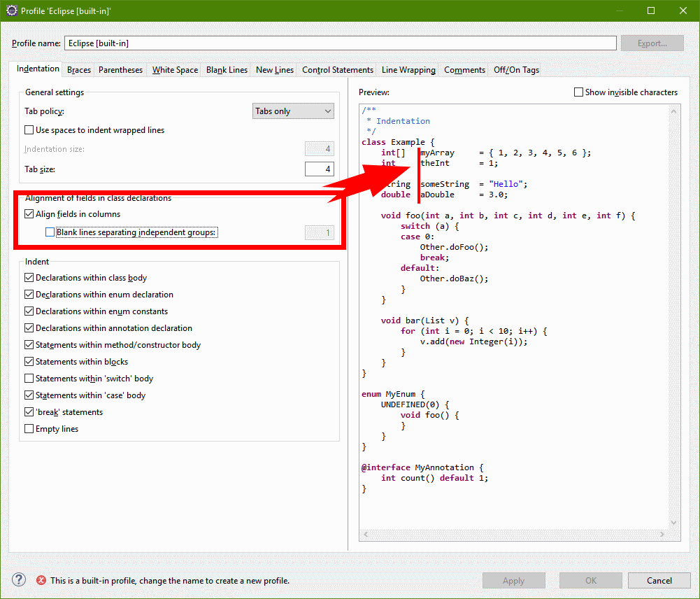 formatter-indentation